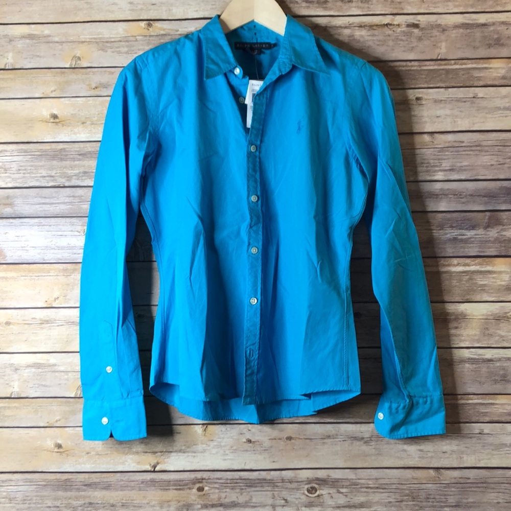 NWT Ralph Lauren Blue Polo Button-down 8